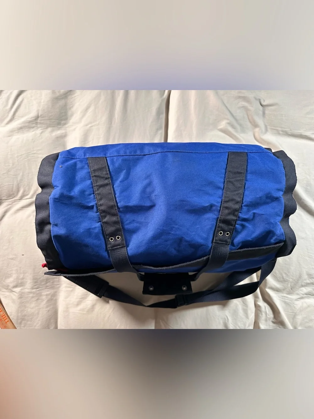 Polo Sport Cylinder Retro Y2K Blue Duffle Bag 2000s Gym Travel Bag Vintage 90s
